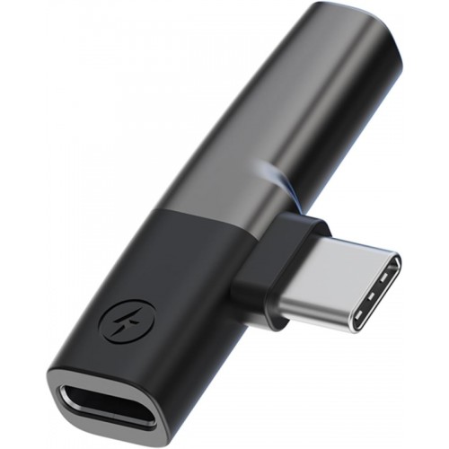 IZU Type-C to 3.5mm Audio +PD Adapter grey