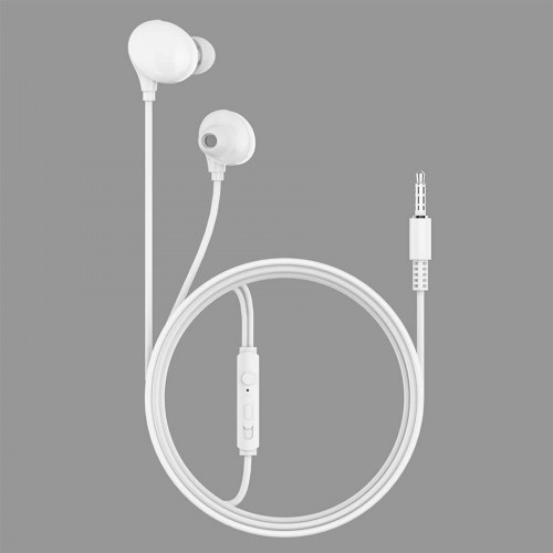 M04 original wired stereo 3.5mm male audio jack earphone with volume control