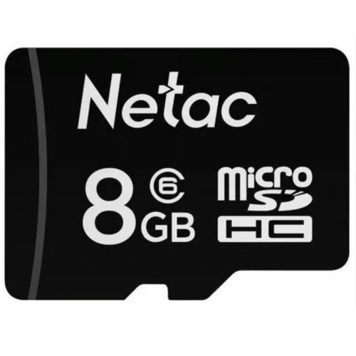Netac P500 Standard MicroSDHC U1/C10 up to 20MB/s, retail pack with SD Adapter-8GB Netac P500 Standard MicroSDHC U1/C10 up to 20MB/s, retail pack with SD Adapter-8GB